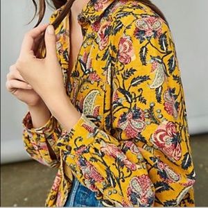 Anthropologie Pilcro Sigourney Corduroy Button-down, size small
